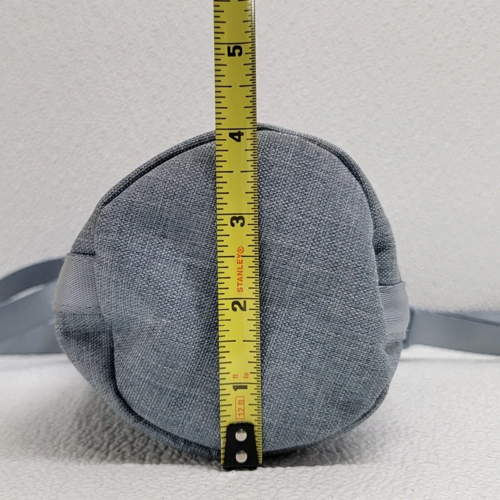 Vera Bradley Lighten Up Water Bottle Crossbody Bag Zen Gray NWOT Denim Blue
